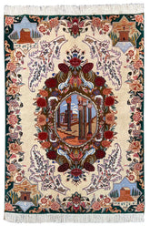 #7248 Persian Tabriz Pictoral wool on cotton base